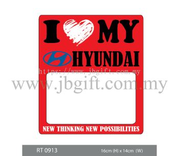 RT 0913 Car Decal (Road Tax Sticker) - Hyundai 16cm X 14cm-01