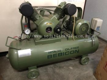 Rental 5 HP Hitachi Oil Free Air Compressor 3.7OP-9.5G5A