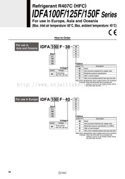 SMC Dryer IDFA100 ~ 150F Catalogue