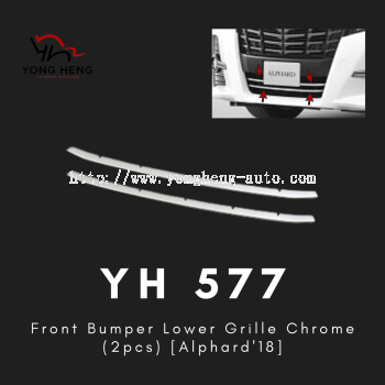 Alphard Aero Front Bumper Lower Grille Chrome [YH577]