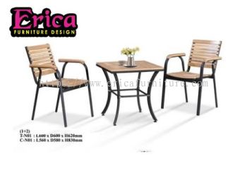 ERICA Stylish F&B Dining Table Set -T-NO1+C-NO1 (1+2)