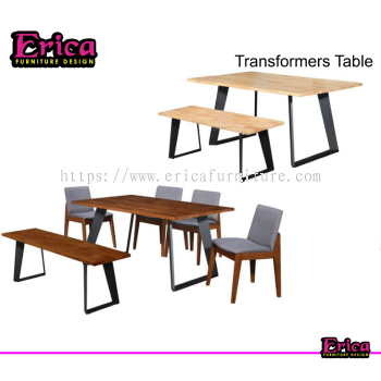 Wooden Dining Set with Bench (WT1115T03)