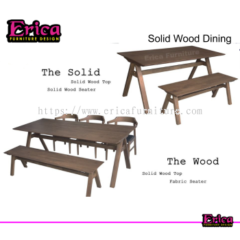 Wooden Dining Set + Bench (WT3110)