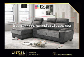 L SHAPE SOFA - FABRIC 8725/8727