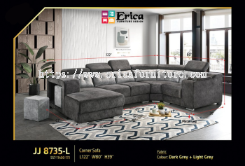 CORNER SOFA - FABRIC 8735/8737