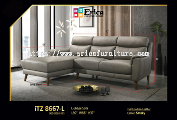 L SHAPE LEATHER SOFA 8667/8669/8671/8673