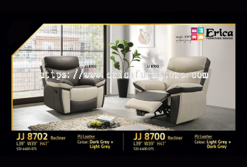 PU LEATHER 1R RECLINER SOFA 8702/8700