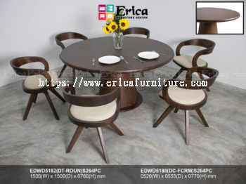 EDWD5182 + EDWD5188 - WOODEN DINING SET