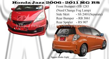 Honda Fit / Jazz 2008 MG RS Bumperkits 