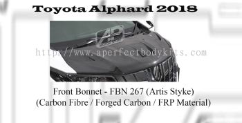 Toyota Alphard 2018 (Artis Style) Front Bonnet (Carbon Fibre / Forged Carbon / FRP Material) 