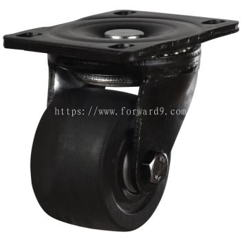 210 Series Top Plate Black Nylon Castor Wheel 