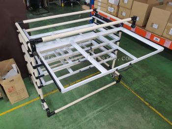 ABS Pipe & Joint Racking Trolley c/w Double Layer Angle Bar Frame and Castor Wheel 