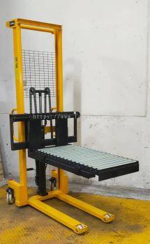 Manual Stacker with Conveyor Roller Rack 
