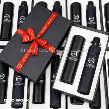 Premium Quality Vacuum Flask & Umbrella Gift Set (2in1)
