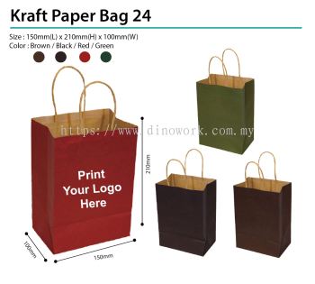 Kraft Paper Bag 24 15x21x10