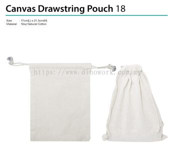 Canvas Drawstring Pouch 18