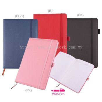 A5 PU Notebook Free Pen (Random Color) 3379