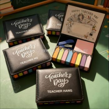 Premium PU Leather Memo Holder with Stapler 0115