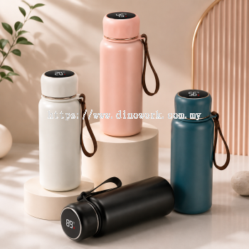 Premium Quality Vacuum Flask with LED Display 8043 (WSL)