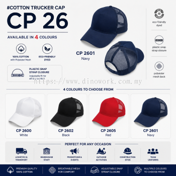 Cotton Trucker Cap CP26