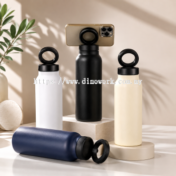 Vacuum Flask with Phone Stand 0154