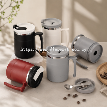Premium Thermal Mug with Hidden Spoon 0157