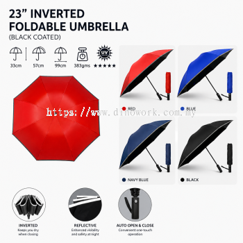 Premium UV Protection Auto Open & Close Folding Inverter Umbrella (23in)