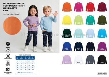 Dry Fit Round Neck Long Sleeve T-shirt (Oren - QD54 & QD88) (Adult & Kids)