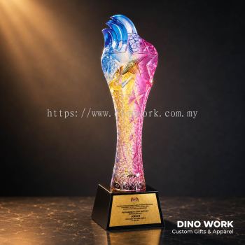 Premium Colour Crystal Trophy Award 1262