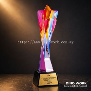 Premium Colour Crystal Trophy Award 1263