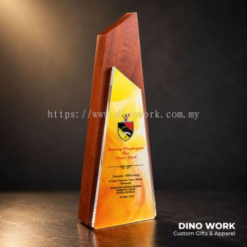 Wooden + Crystal Trophy Award 4402