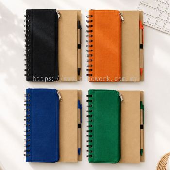 Eco A5 Notebook with Pen & Pencil Case 0125