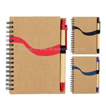 Eco A6 Notebook with Pen 0136