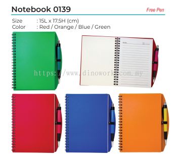 PVC A5 Notebook with Pen 0139
