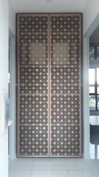 Door frame-laser cut pattern with 2K painting
