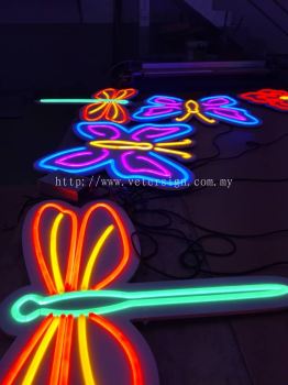 LED neon light signage with PVC foamboard