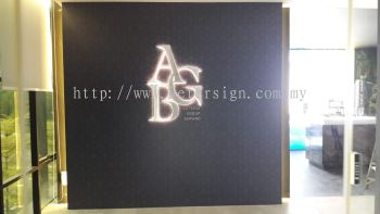3D Logo stainless steel box up with backlit lighting