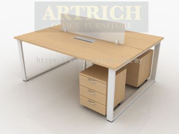 Loop Leg Double Side Workstation With Divider Panel