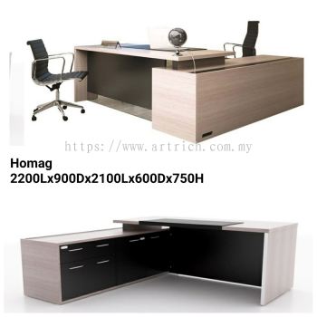 Homag-2.2M Modern Wooden Executive Director Table Set