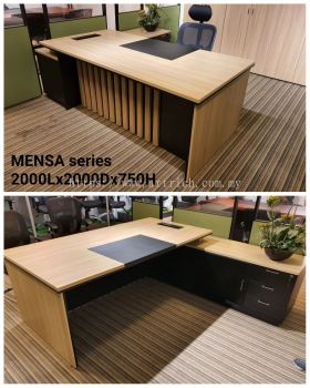 Mensa series-2.0M Modern Solid Wooden Executive Director Table Set