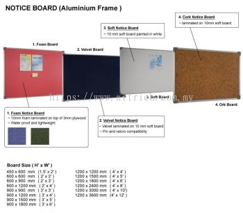 Notice Board(Aluminium Frame)