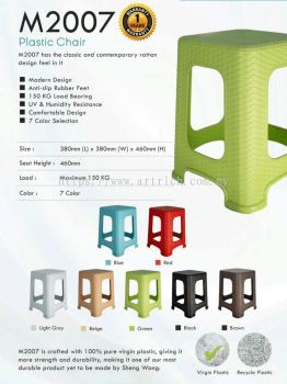 M2007 Durable Plastic Chair Max Load 150kg   Sleek, Versatile, and Lightweight Seating Solution by Artrich Office Furniture Sdn Bhd