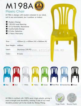 M198A Durable Plastic Chair Max Load 150kg   Sleek, Versatile, and Lightweight Seating Solution by Artrich Office Furniture Sdn Bhd