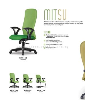 MITSU 1 Fabric Office Chair | Stylish, Ergonomic & Comfortable Seating Solution By Artrich Office Furniture Johor Bahru