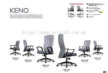 KENO Fabric Office Chair | Stylish, Ergonomic & Comfortable Seating Solution By Artrich Office Furniture Johor Bahru