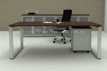 Loop Leg Rectangular Table Without Modesty Panel Office Table - Stylish and Durable Metal Furniture Leg by Artrich Office Furniture Sdn Bhd Johor Bahru