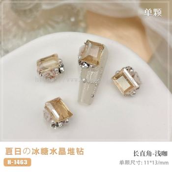 冰透水晶玫瑰花堆鉆 CRYSTAL TRANSPARENT ROSE FLOWER DIAMOND ACCESSORIES