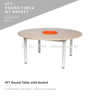 Q019  4 Feet Round Table with Basket 