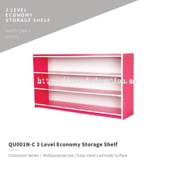 QU001N-C 3 Level Economy Storage Shelf