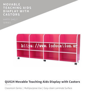QU024C Movable Teaching Aids Display With Castors